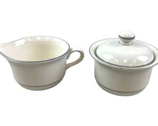 Lenox Chinastone Sugar And Creamer, For The Grey Patterns