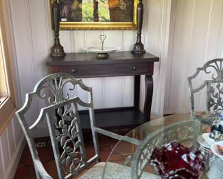 Wrought Iron Dining Table and 4 Chairs