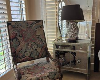 19th C. Kings Chair with Original Needlepoint