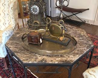 Victorian Perfume Casket with Silver Plate and Glass Perfume Bottles