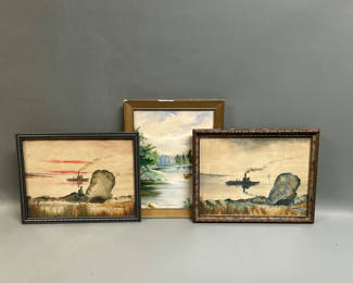 Lot 42: Early 20th Century Watercolor Paintings 