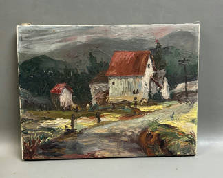 Lot 38: Oil on Canvas Landscape Impressionism Signed 