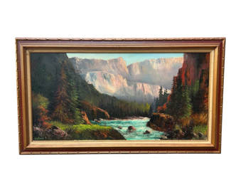 Lot 50: Textured Landscape Oil on Canvas 