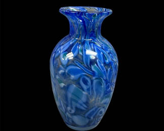 Lot 12: Splatter Art Glass Vase
