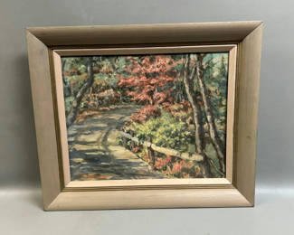 Lot 33: Signed Webster Landscape Oil on Canvas  