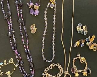 BO262Shades Of Purple Costume Jewelry