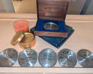 BO142Clorox Companies Embossed Commemorative Coasters And More
