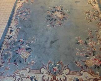 BO270handtufted Chinese carved wool area rug peaking Floral Style