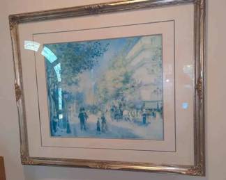BO278Impressionist Style Framed Print And Tapestry Wall Art