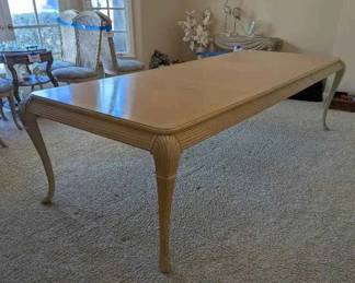 BO201French Provincial Wooden Dining Table With Felted Cover