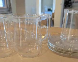 BO143Vintage Schott Manz Jenaer Glas Verran Mugs And Saucers