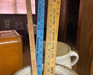 Vintage Wooden Advertising Yard Sticks