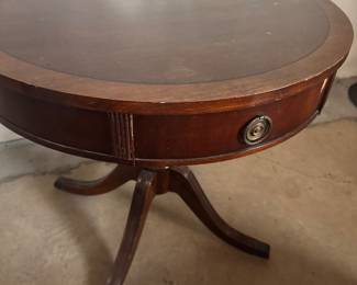 Vintage Mahogany Drum Table