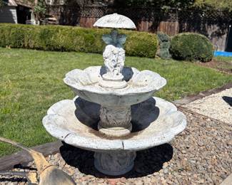 Very large cement fountain