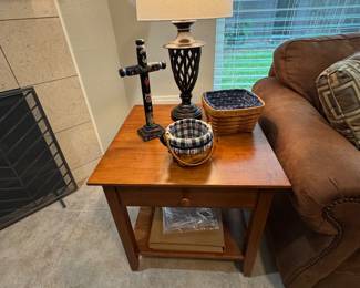 Pair of metal lamps
