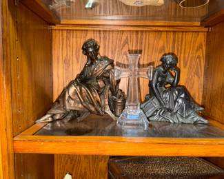 Antique cast Metal Women Figures 