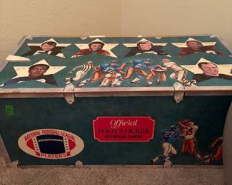 !970s Foot ball toy chest