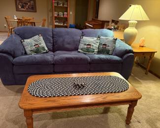 Blue Sofa and Matching chair