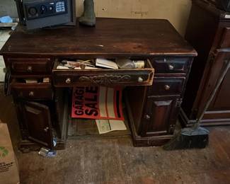 Carved Wooden Writing Desk