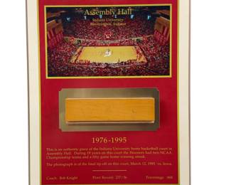 IU Assembly Hall Home Court Authentic Wood Plank Record 237/36