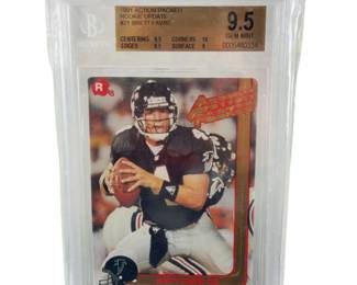 Brett Favre 91 NFL Rookie Update Card BECKETT 9.5 Cased