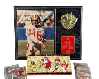 Joe Montana 16 Plaque 49ers Career Card