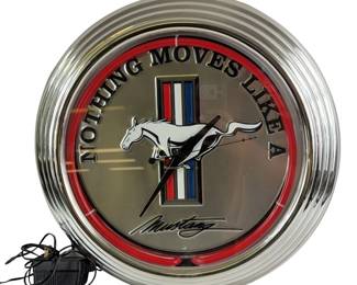 16" Ford Mustang Neon Clock