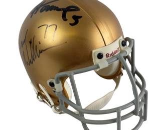 ND TEAM Signed Helmet Paul Hornung Brad Williams Brennan Goodspeed 68