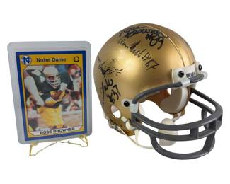 ND Ross Browner 89 Autograph