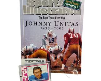 Johnny UNITAS Colts Quarterback 1972 TOPPS #165 + SI Cover 1933-202