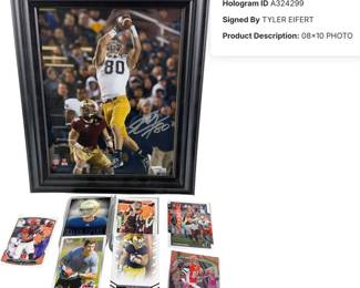 Notre Dame Tyler Eifert Signed Photo