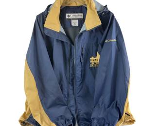 ND Columbia Windbreaker Sz Med Irish