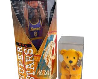 Kobe Bryant Mattel 13 Inch Figure In Box + Beanie Bear