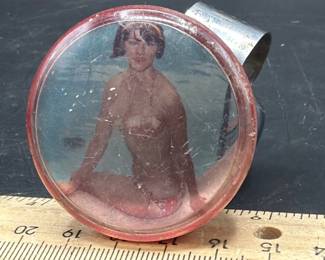 Magnifying lens cover. You can see her even when going around corners.