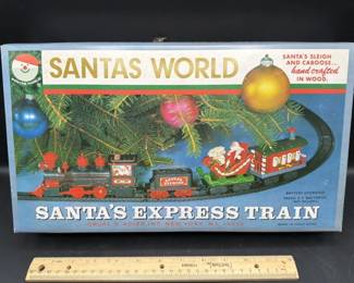 Vintage Santa's World Express Train set. Christmas.