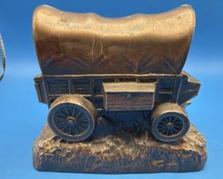 Brass bankers coin bank.