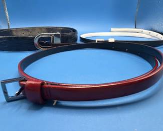 Designer belts.