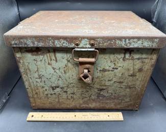 Antique movie reel travel / storage cases. Metal. Talking Pictures.