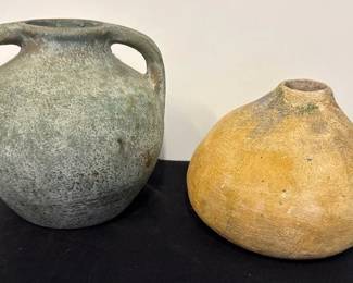 Harris Pottery Dual Handled Jug And Other Vessel