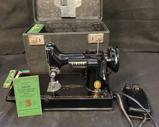 Vintage Singer 221 Portable Sewing Machine