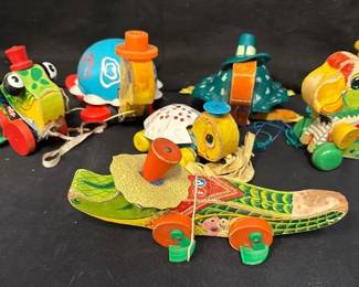 Fisher Price Wooden Turtles Frog And Alligator