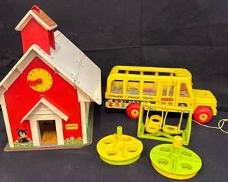 Fisher Price School House And Bus