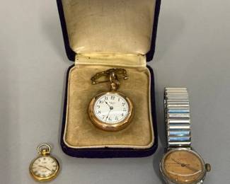 Knickerbocker Watch Co Pocket Watch Colibri Watch Pendant And Wrist Watch