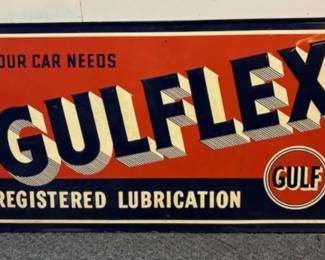 Gulflex large 4' by 2' 1949 Robertson Sign 