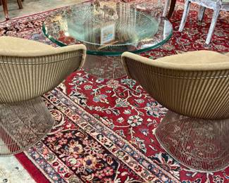 Set of 2 Knoll Platner Mohair Lounge Chairs