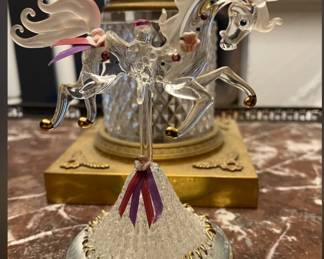 Swarovski Crystal carousel horse