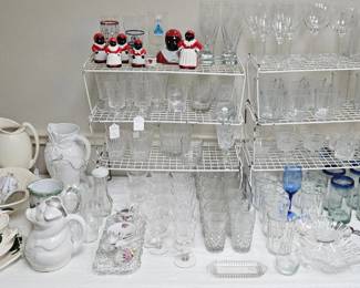Some of the numerous glass collections available