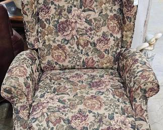 Sweet floral wingback chair