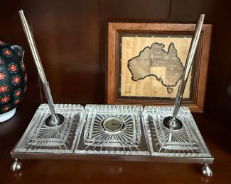 Beautiful Waterford Crystal Executive Desk Set!