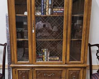 Vintage wood china cabinet